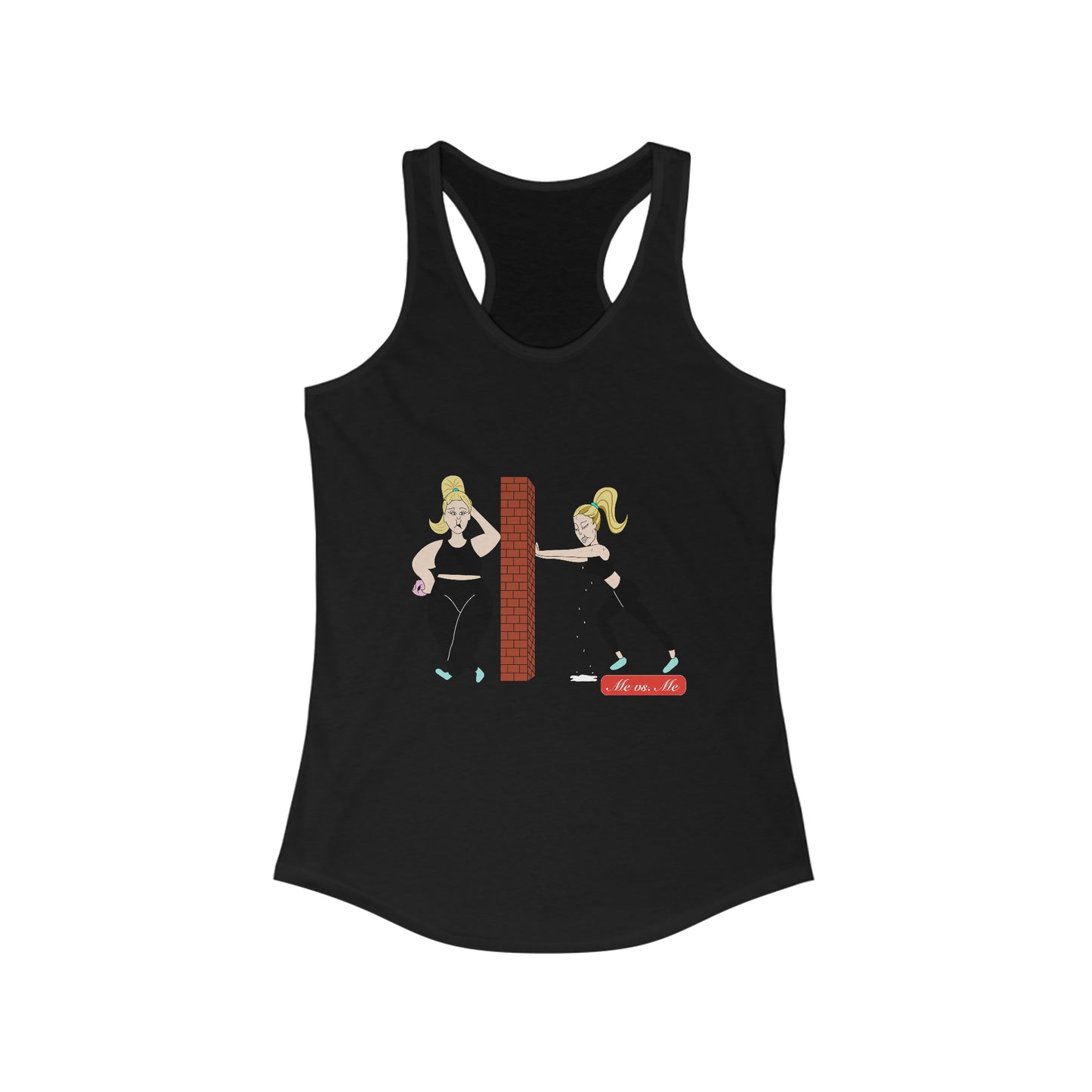 Me vs Me Blonde Racerback Tank