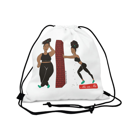 Me vs Me Afro Outdoor Drawstring Bag