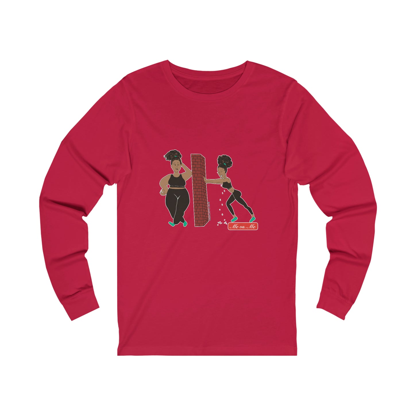 Me vs Me Afro Jersey Long Sleeve Tee