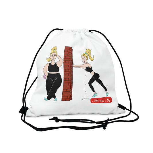 Me vs Me Blonde Outdoor Drawstring Bag