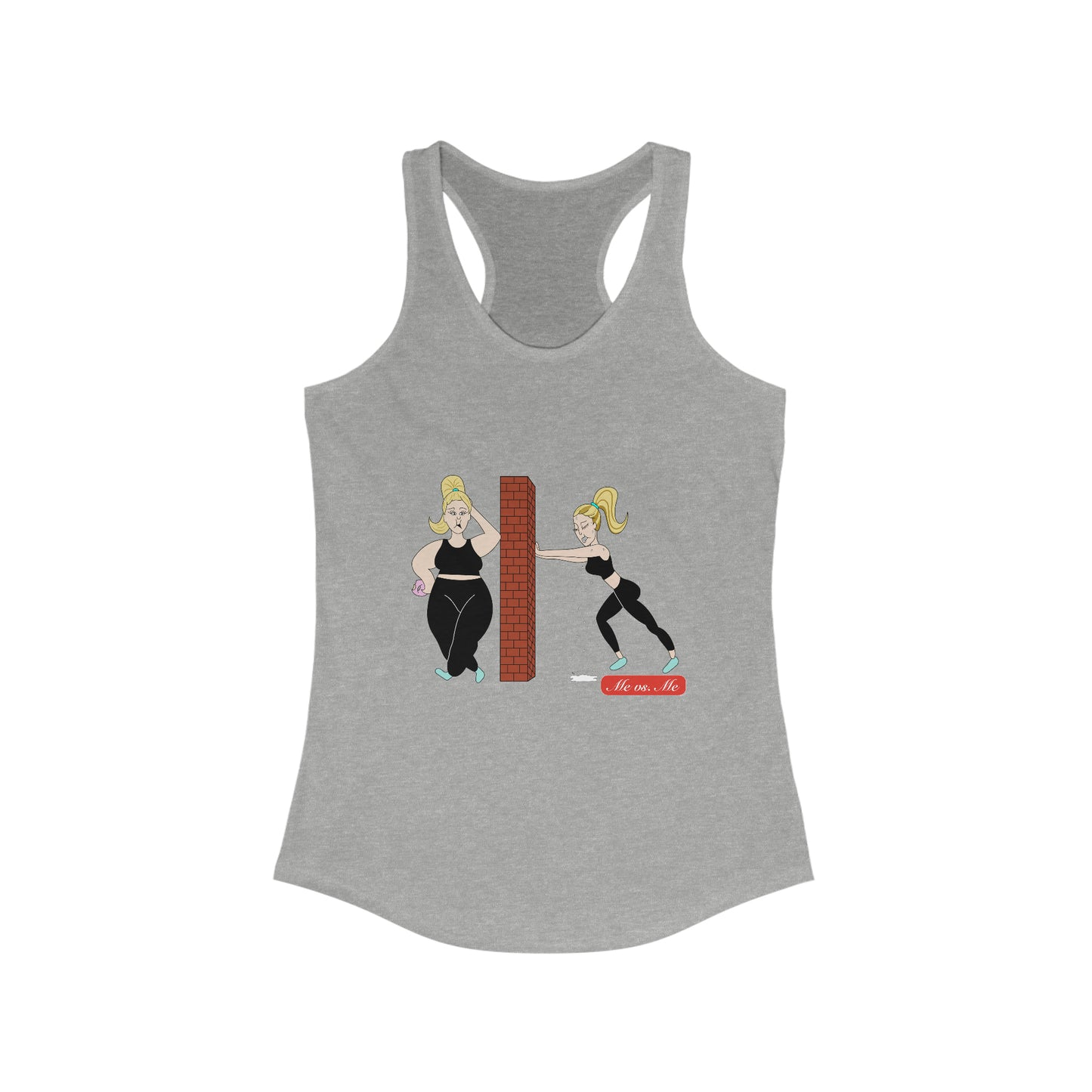 Me vs Me Blonde Racerback Tank