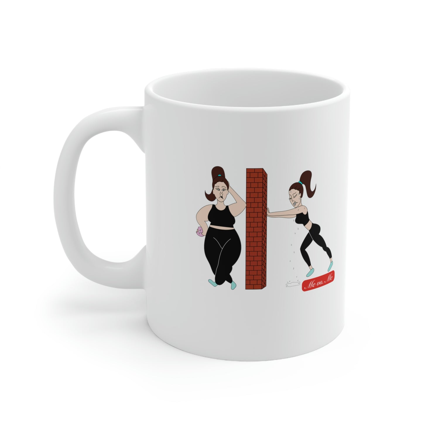 Me vs Me Brunette Ceramic Mug 11oz