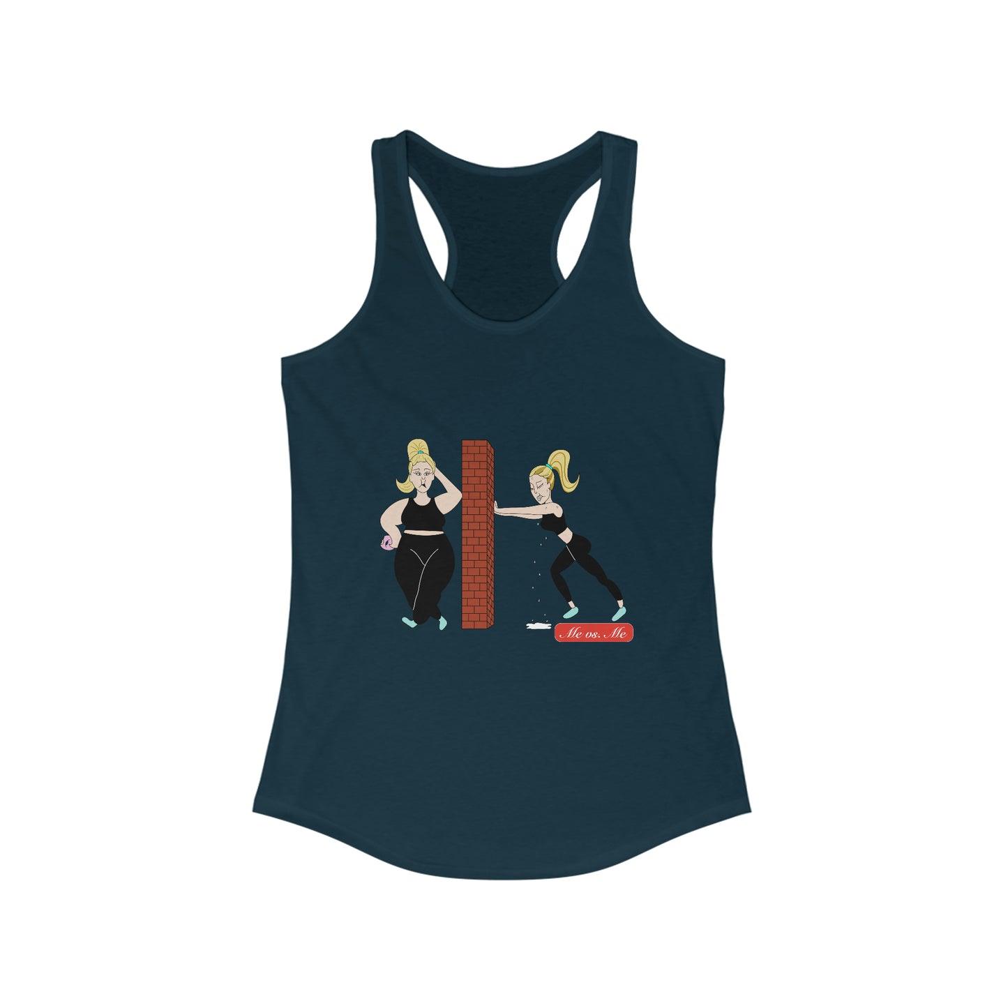 Me vs Me Blonde Racerback Tank