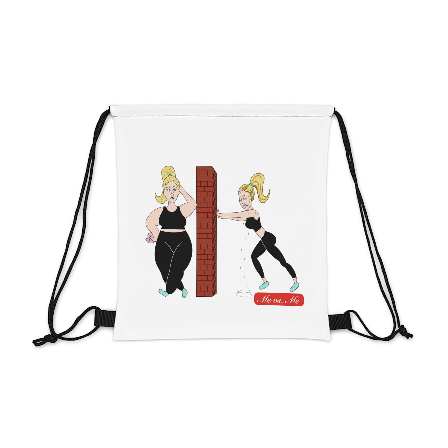 Me vs Me Blonde Outdoor Drawstring Bag