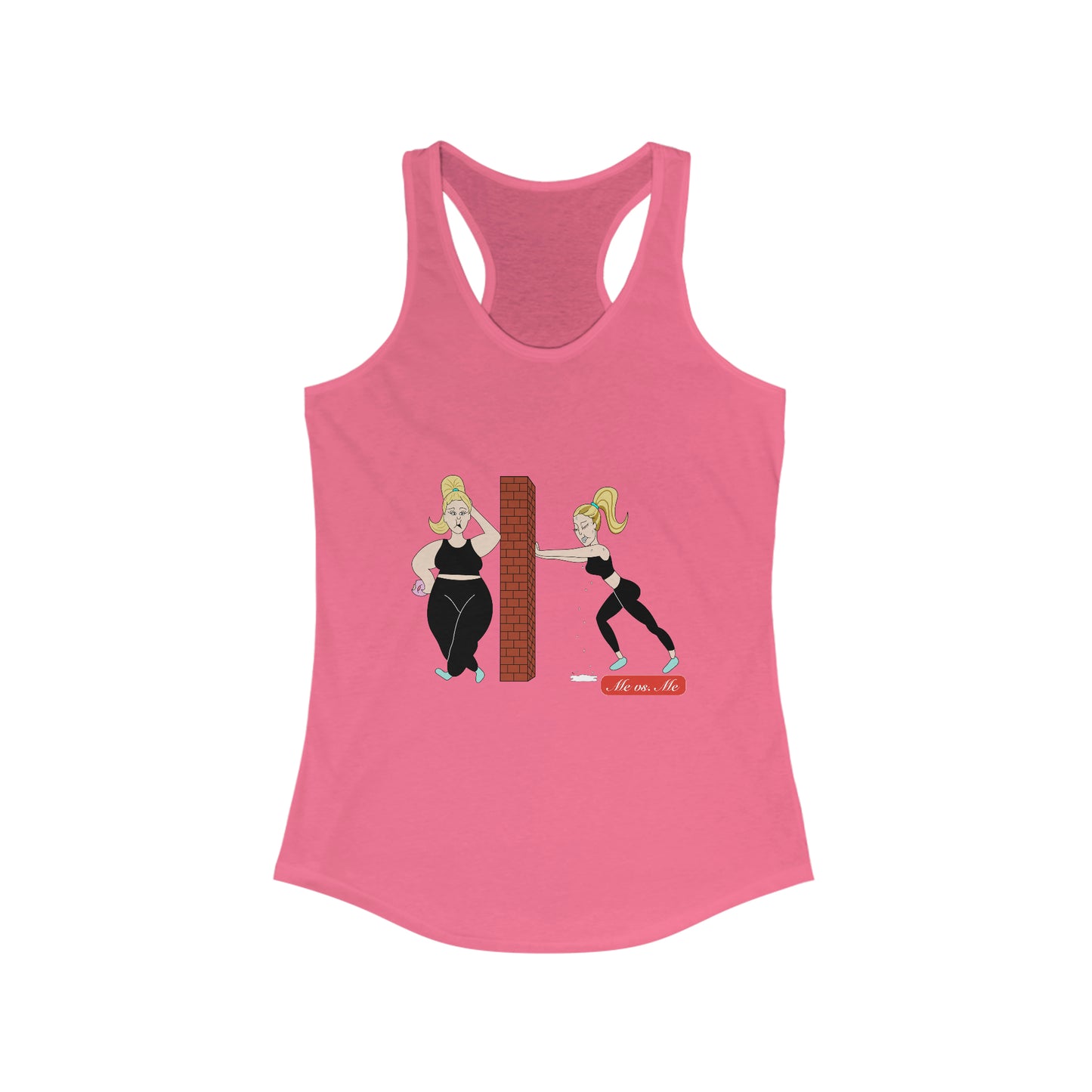 Me vs Me Blonde Racerback Tank