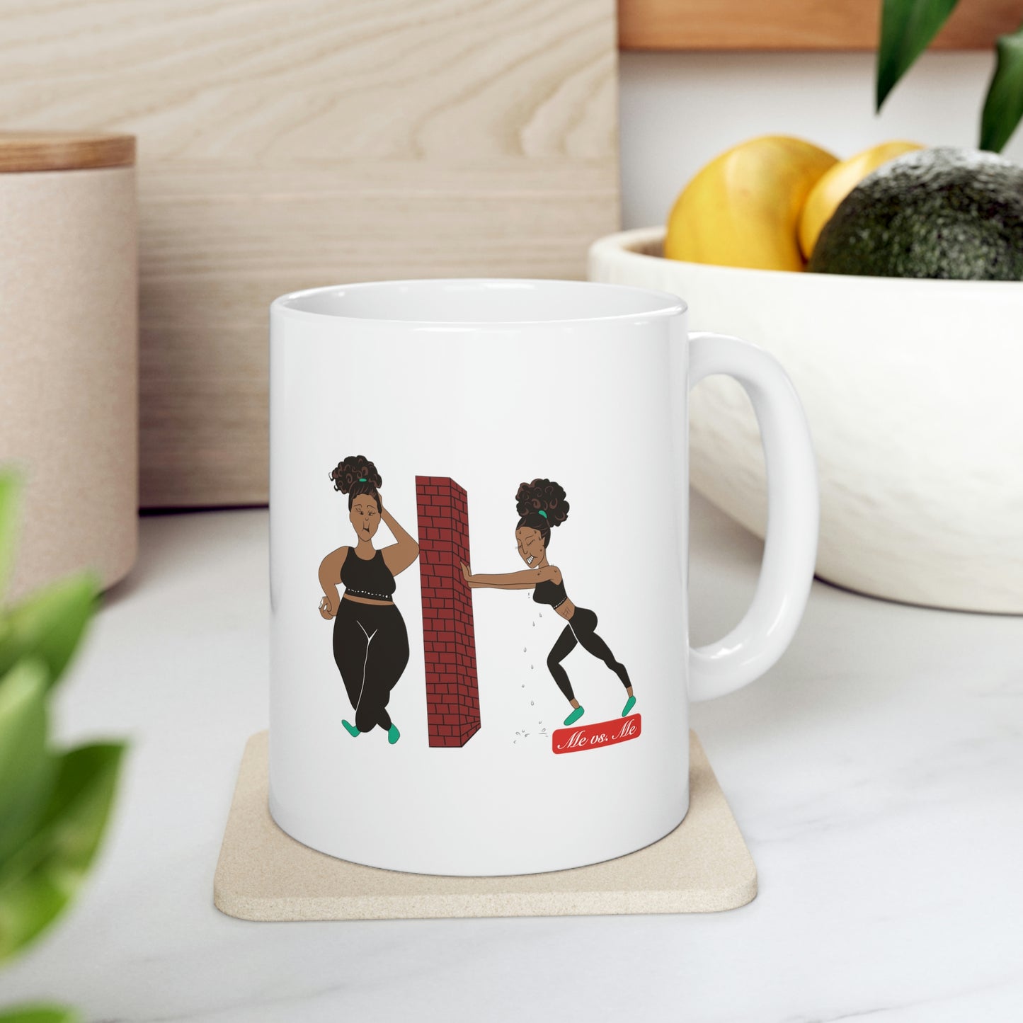 Me vs Me Afro Ceramic Mug 11oz