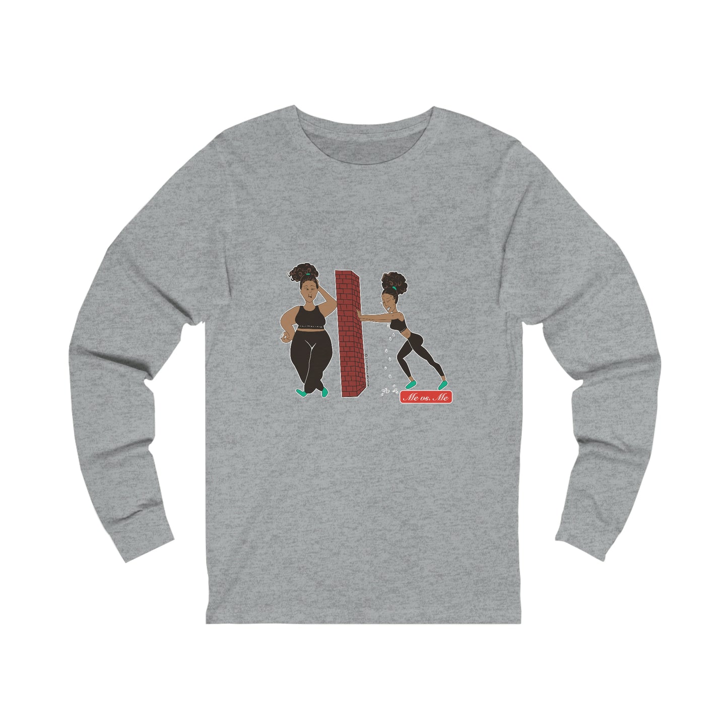 Me vs Me Afro Jersey Long Sleeve Tee