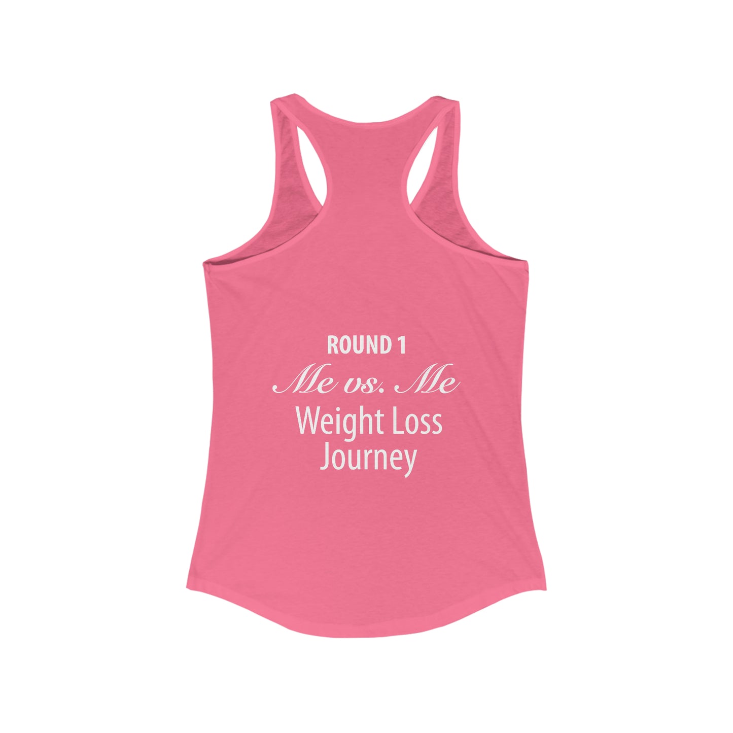 Me vs Me Blonde Racerback Tank