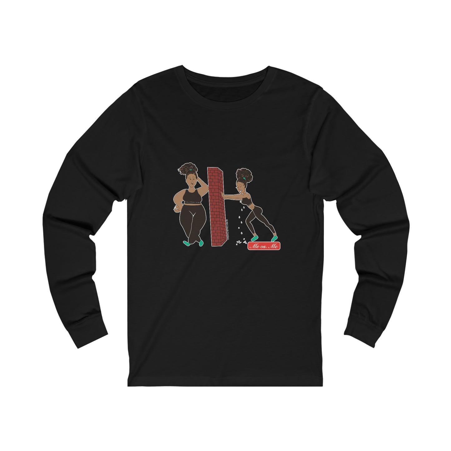 Me vs Me Afro Jersey Long Sleeve Tee