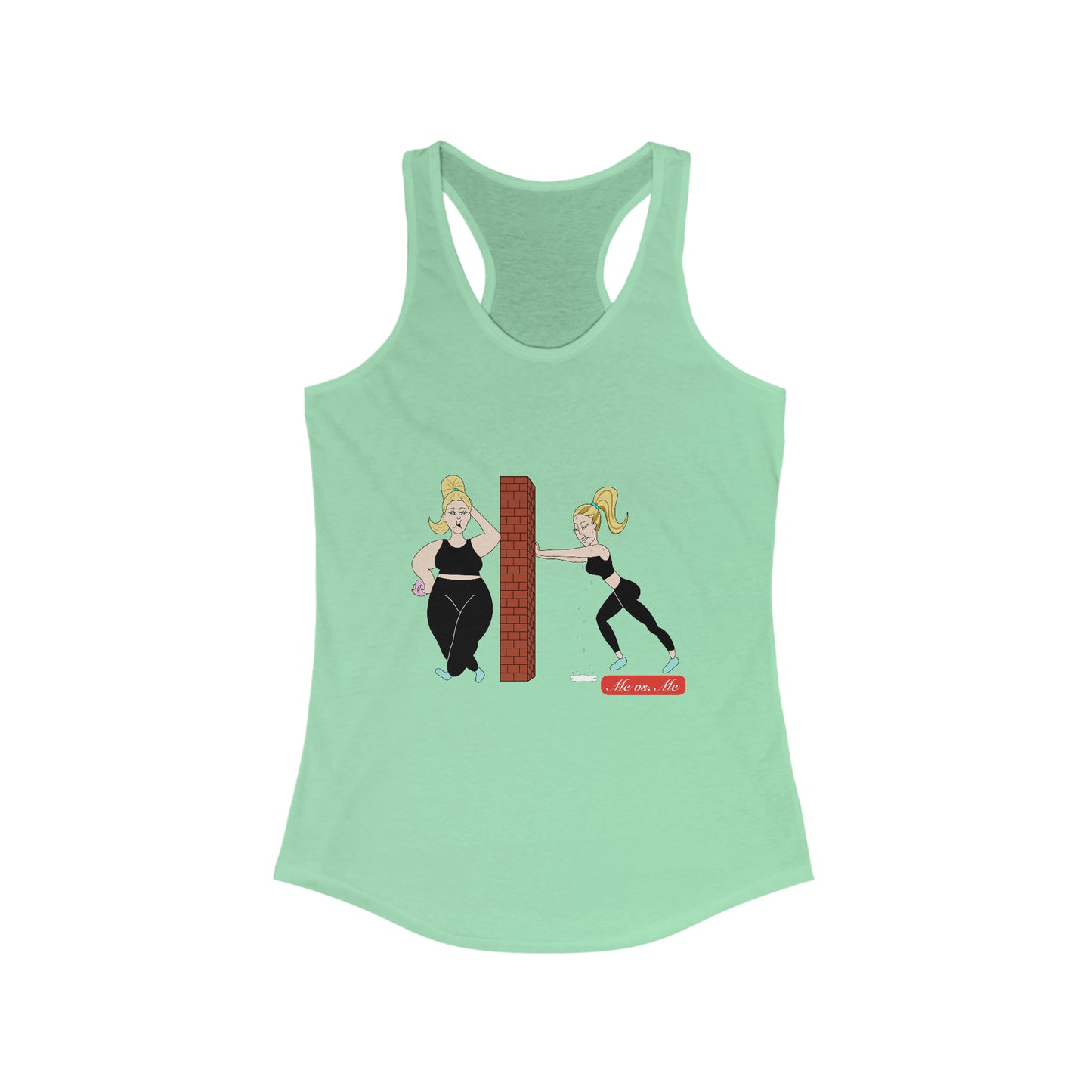 Me vs Me Blonde Racerback Tank