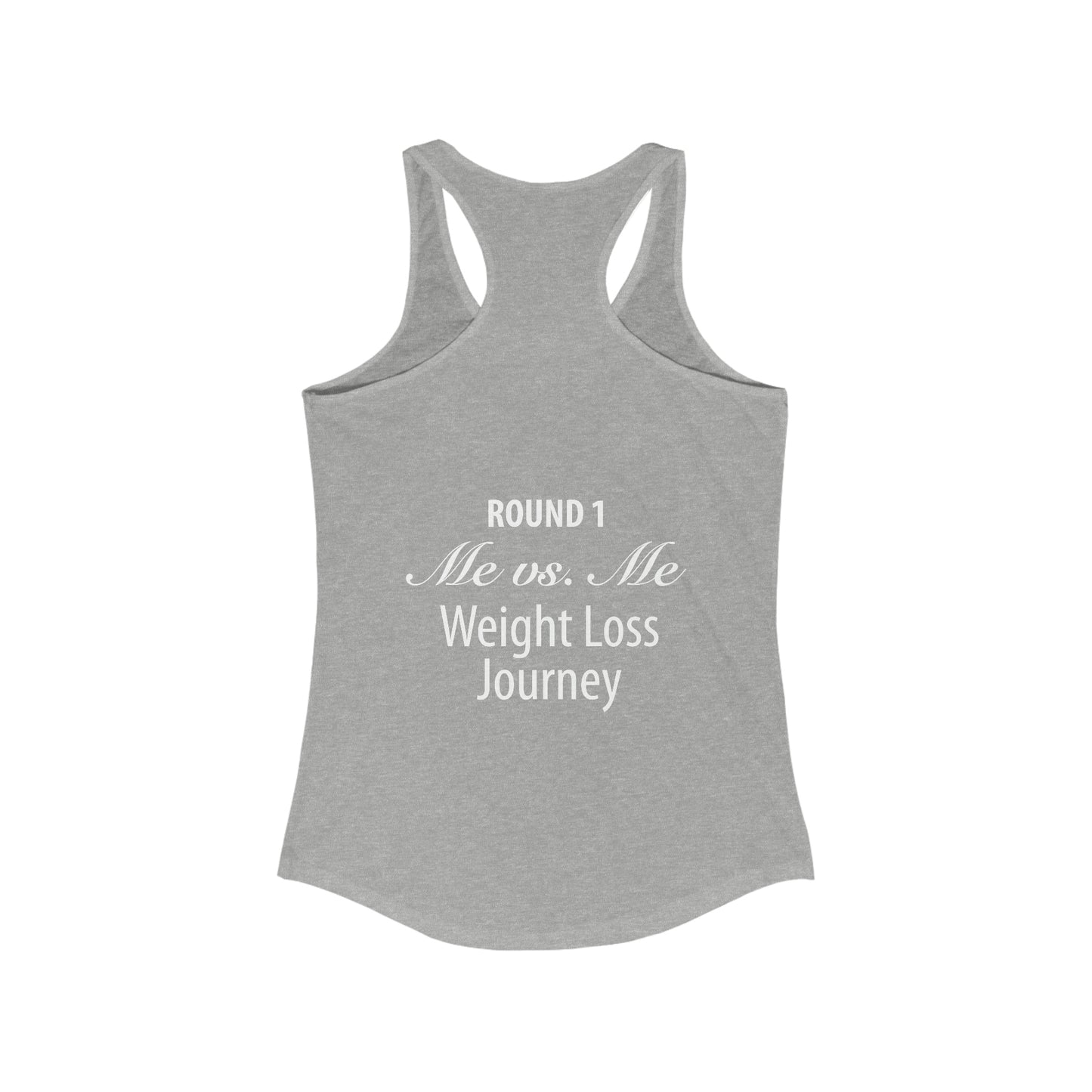 Me vs Me Blonde Racerback Tank