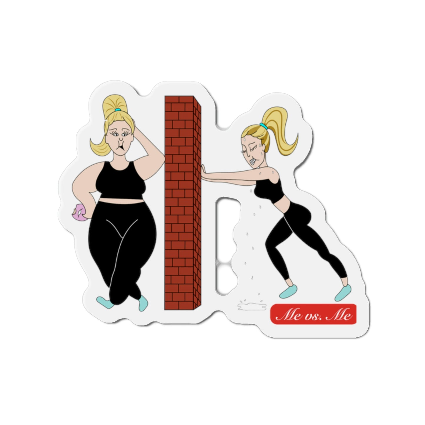 Me vs Me Blonde Die-Cut Magnets