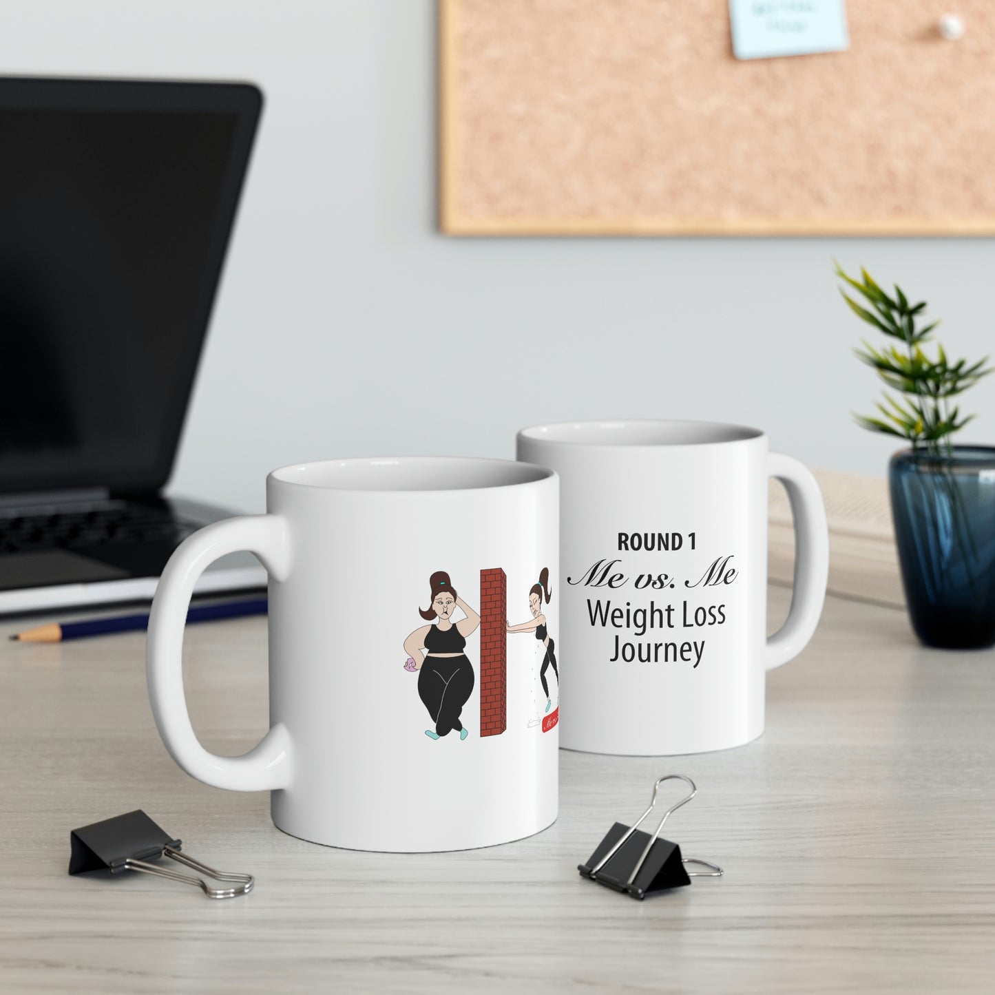 Me vs Me Brunette Ceramic Mug 11oz