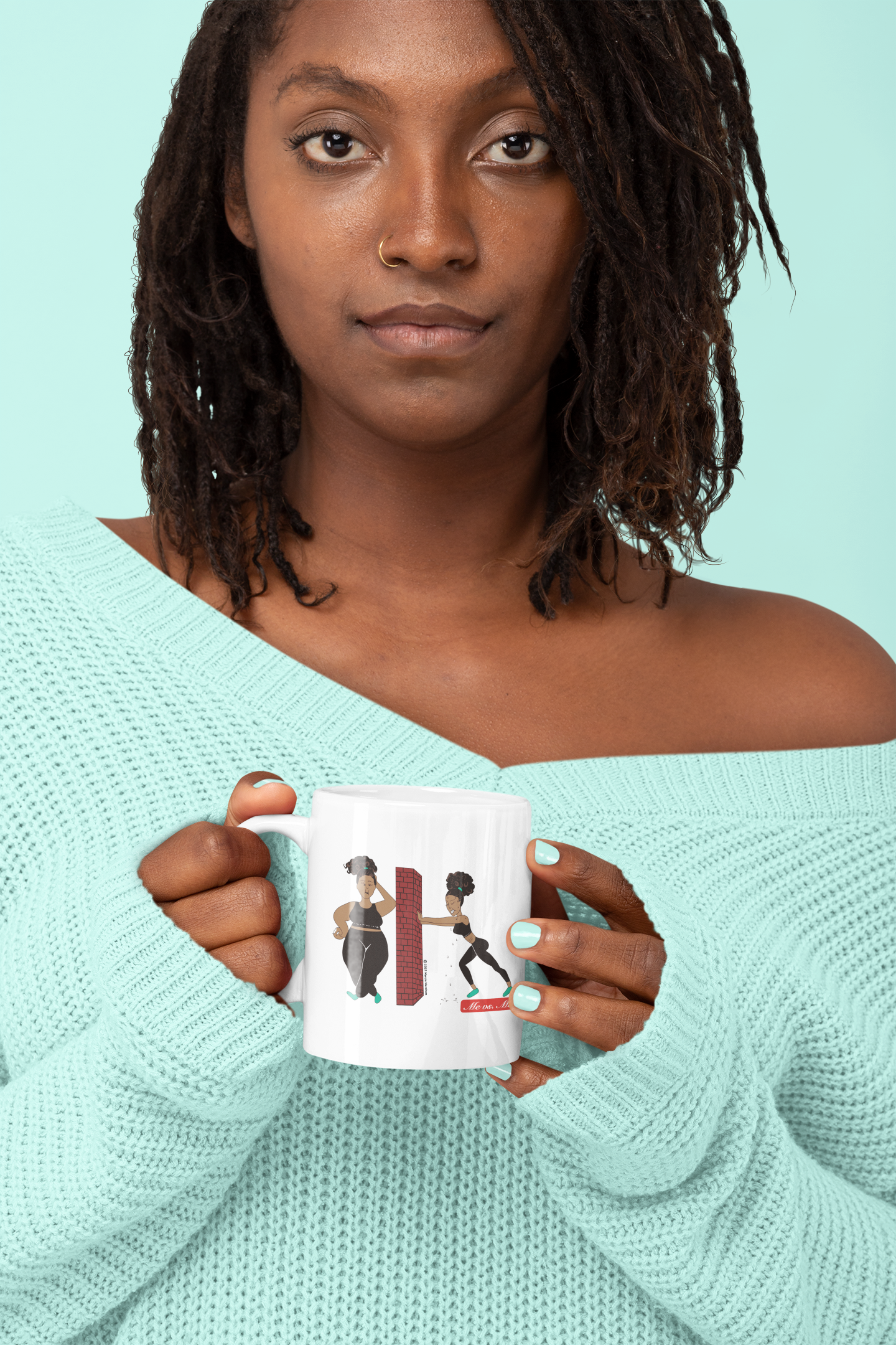 Me vs Me Afro Ceramic Mug 11oz